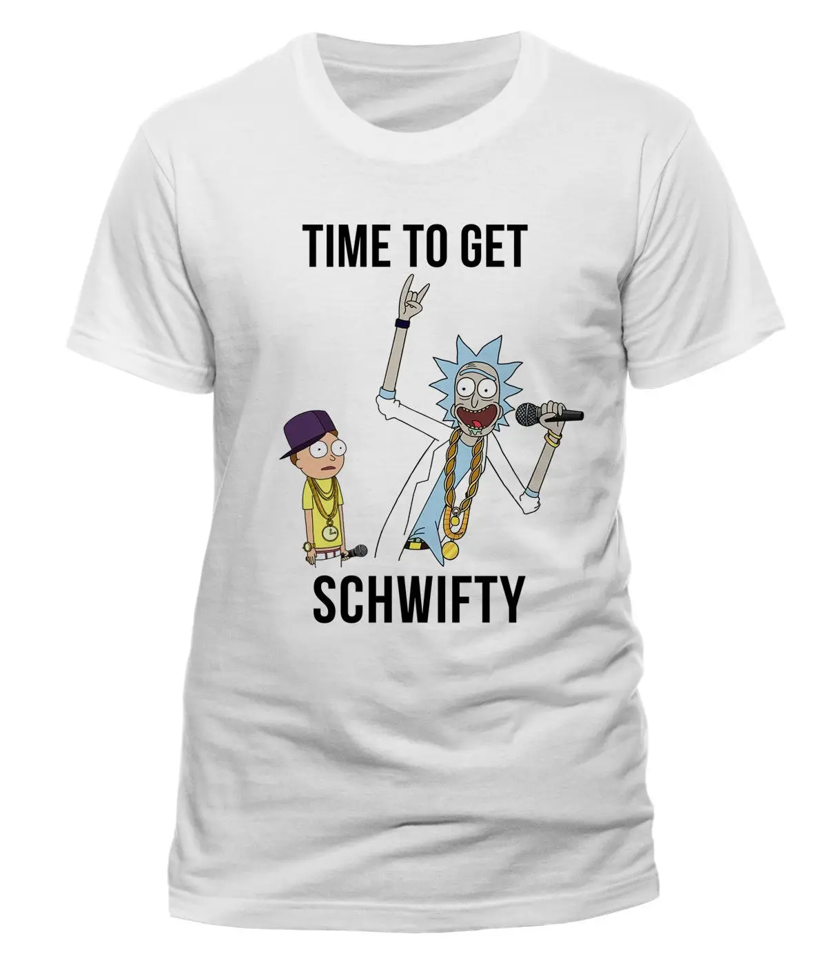 Футболка Rick And Morty Time To Get Schwifty новая и официальная! Бесплатная доставка Harajuku топы