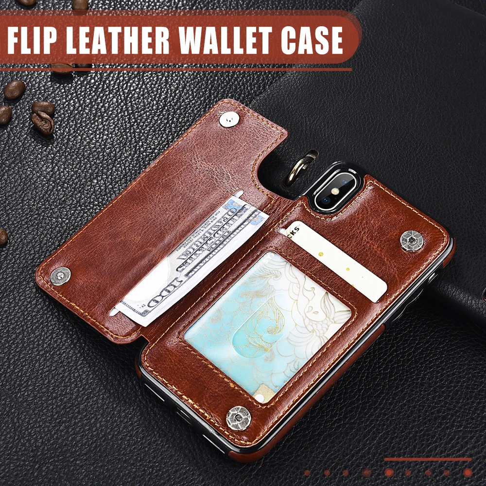 Luxury Retro PU Card Holder Genuine Leather Wallet Phone Case For iPhone XSmax XR XS X 7 8 6 6s Plus 5 s SE Flip Card Cover
Luxury Retro PU Card Holder Genuine Leather Wallet Phone Case For iPhone XSmax XR XS X 7 8 6 6s Plus 5 s SE Flip Card Cover
