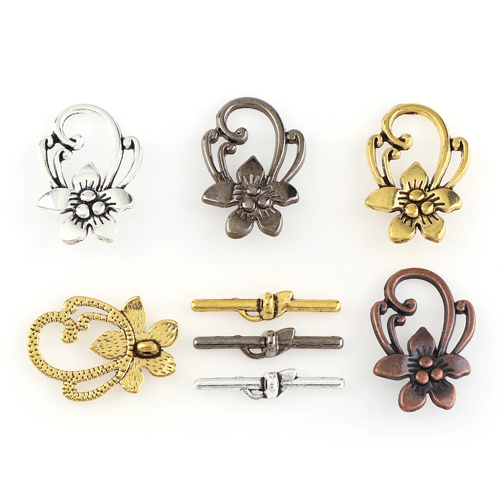 20x29m10 Sets Flower Shape Fastener Bracelet OT Toggle Clasp Gold Silver Antique Bronze Color For Jewelry Making Diy Accessories
20x29m10 Sets Flower Shape Fastener Bracelet OT Toggle Clasp Gold Silver Antique Bronze Color For Jewelry Making Diy Accessories