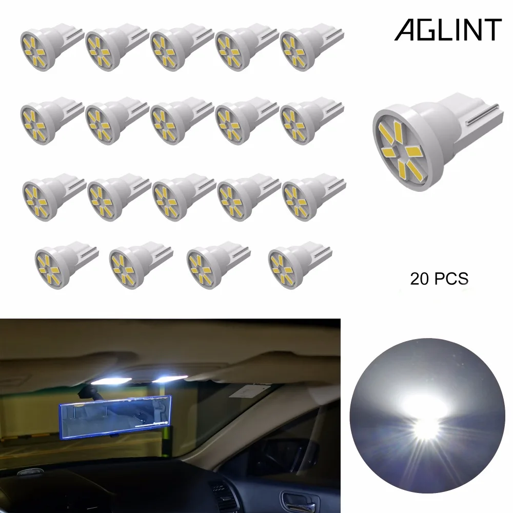 AGLINT 20 шт. T10 белый 12 В Автомобильный светодиодный светильник для внутреннего освещения W5W 2825 168 194 3014SMD 6 чипов для прибора боковые габаритные о...
AGLINT 20 шт. T10 белый 12 В Автомобильный светодиодный светильник для внутреннего освещения W5W 2825 168 194 3014SMD 6 чипов для прибора боковые габаритные о...