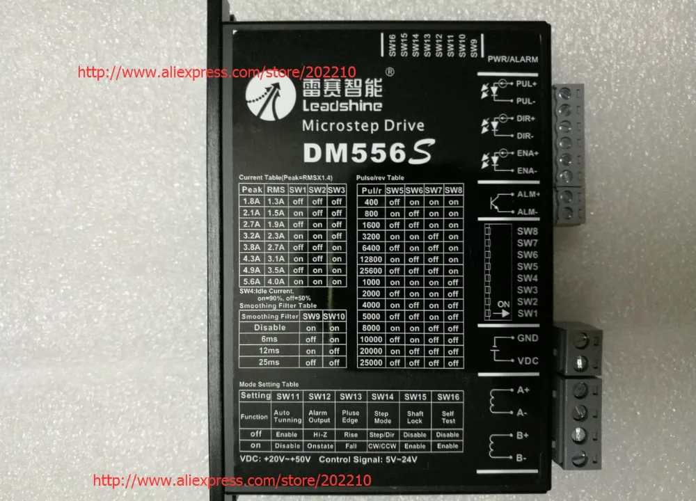 Новый двухфазный цифровой шаговый Драйвер Leadshine DM556S, дополнительное количество функций, Автонастройка, сигнал 5-24 В, CW/CCW, можно выбрать двигатель NEMA23
Новый двухфазный цифровой шаговый Драйвер Leadshine DM556S, дополнительное количество функций, Автонастройка, сигнал 5-24 В, CW/CCW, можно выбрать двигатель NEMA23