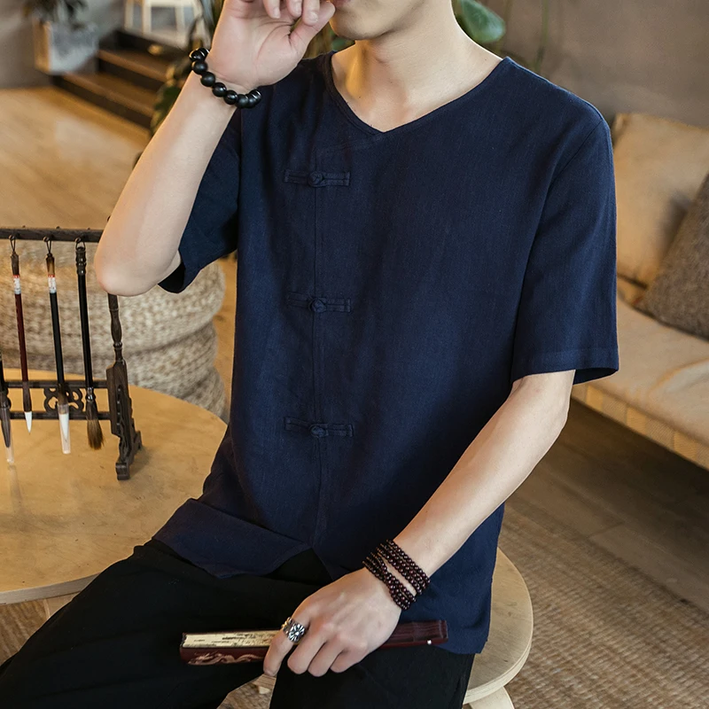 Chinese Style men's linen cotton t-shirt summer thin section comfortable breathable high-quality loose short-sleeved t shirts
Chinese Style men's linen cotton t-shirt summer thin section comfortable breathable high-quality loose short-sleeved t shirts