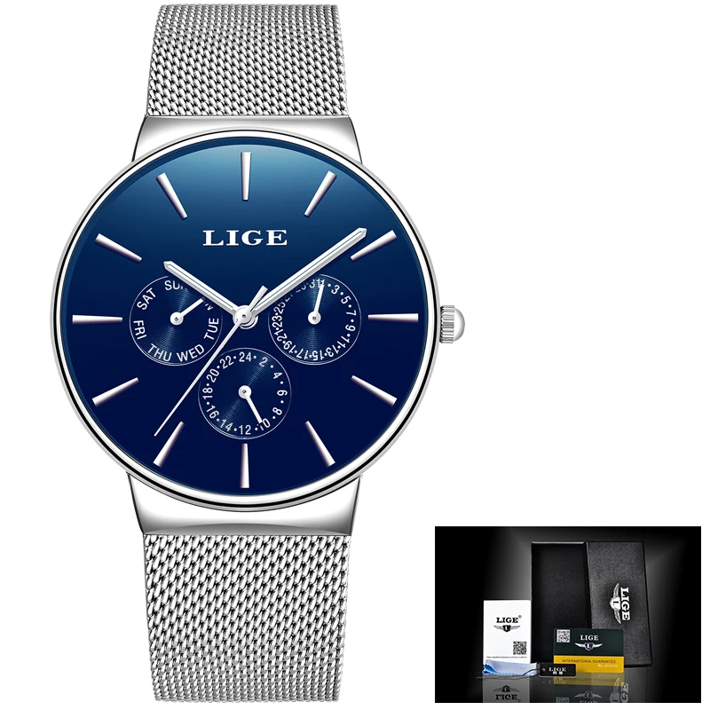 LIGE Mens Watches Top Luxury brand Men Casual fashion All steel quartz watch men sports waterproof watch hour relogio masculino
LIGE Mens Watches Top Luxury brand Men Casual fashion All steel quartz watch men sports waterproof watch hour relogio masculino