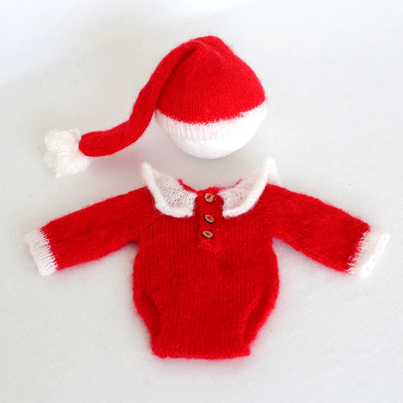 Christmas suit Newborn Baby Hooded Romper Knit Mohair Lace Hat Bonnet Photography props
Christmas suit Newborn Baby Hooded Romper Knit Mohair Lace Hat Bonnet Photography props