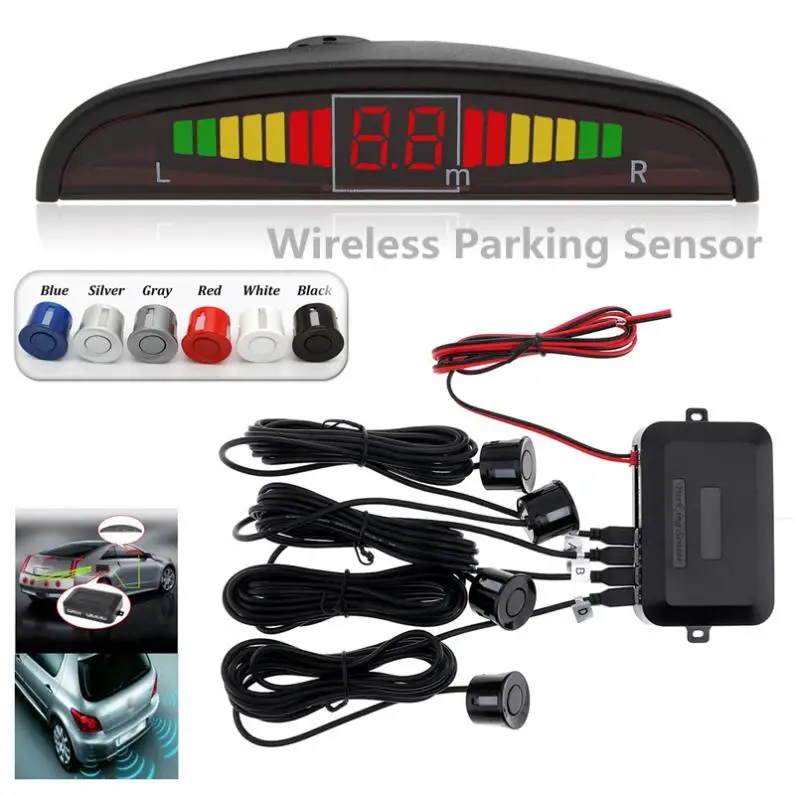 Wireless Car Auto Parktronic LED Parking Sensor With 4 Sensors Reverse Backup Car Parking Radar Monitor Detector Backlight
Wireless Car Auto Parktronic LED Parking Sensor With 4 Sensors Reverse Backup Car Parking Radar Monitor Detector Backlight