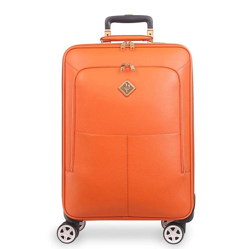 Fashion Genuine Leather Rolling luggage spinner carry on trolley suitcase men women travel luggage bag with wheels 16"20" inch
Fashion Genuine Leather Rolling luggage spinner carry on trolley suitcase men women travel luggage bag with wheels 16"20" inch