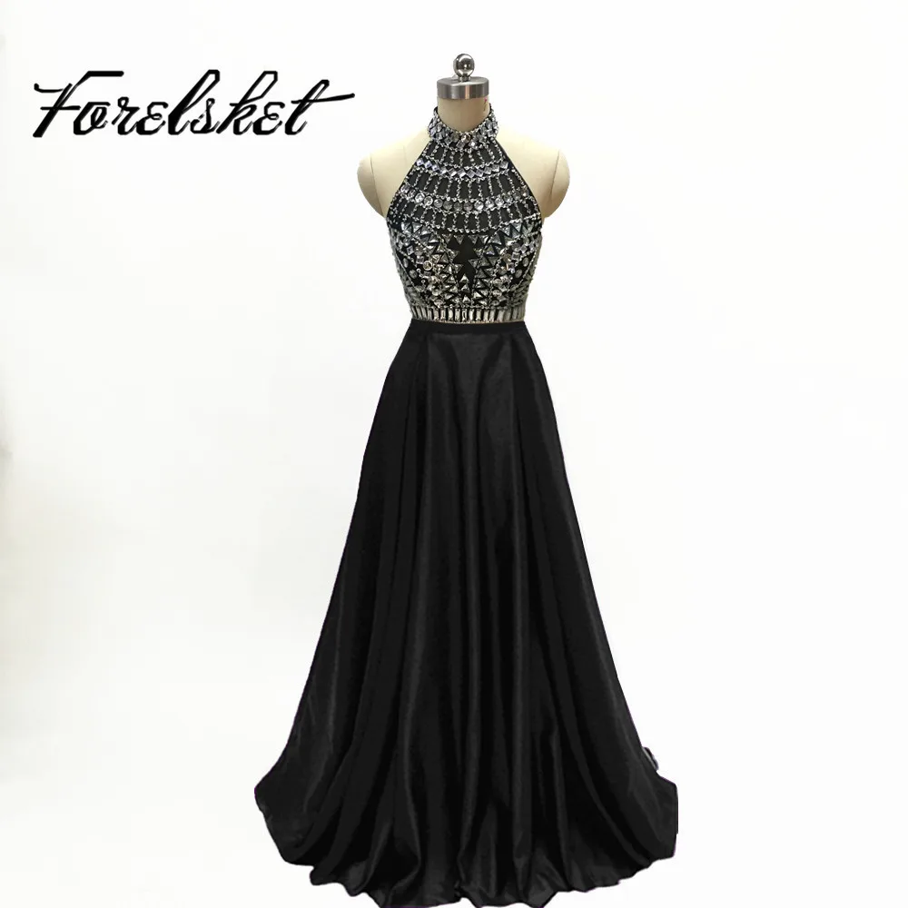 Black Sexy Long Mermaid Prom Dresses 2020 Halter Backless Floor Length Formal Evening Party Gowns Custom Made Abendkleider
Black Sexy Long Mermaid Prom Dresses 2020 Halter Backless Floor Length Formal Evening Party Gowns Custom Made Abendkleider