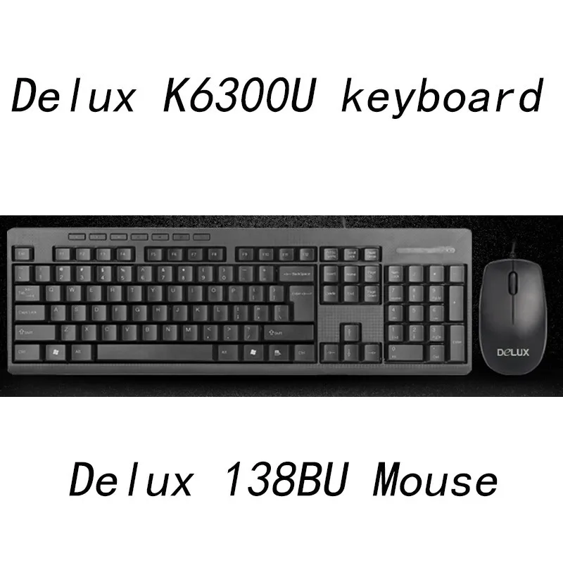 Delux Wired Keyboard Mouse Combo K6300+M138 Set Optical Ergonomic 1200DPI USB Silent Waterproof Keyboard for Home Office Laptop
Delux Wired Keyboard Mouse Combo K6300+M138 Set Optical Ergonomic 1200DPI USB Silent Waterproof Keyboard for Home Office Laptop