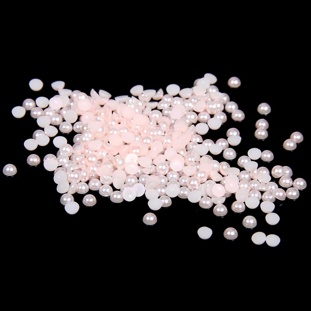 

Lt.Pink Color 1.5mm~14mm All Size Choice Flat back ABS round Half Pearl beads, imitation plastic half pearl beads