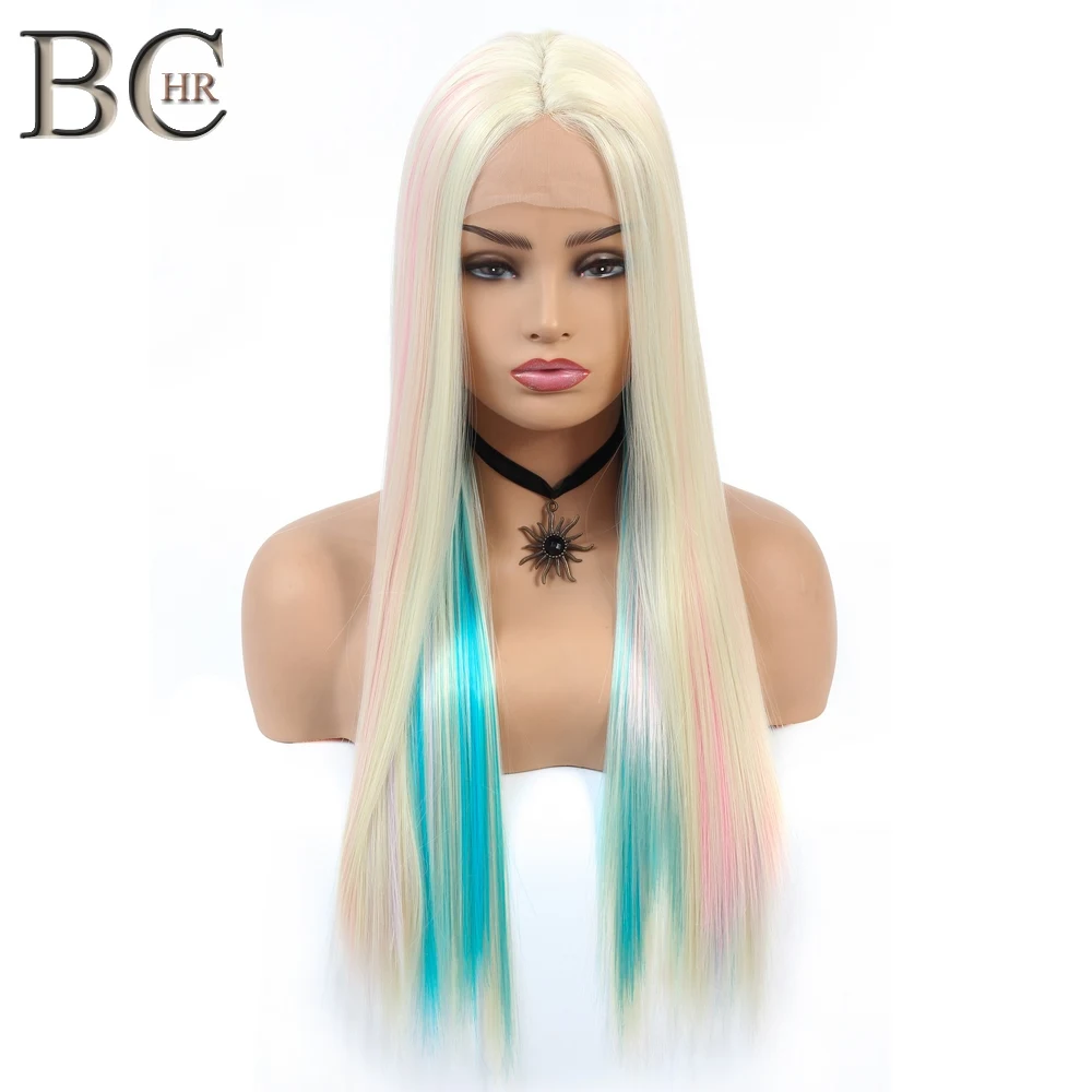 BCHR Long Straight 13*4 Lace Front Wig Synthetic Hair Fairy Princess Wig Colorful Rainbow Cosplay Ombre Wig for women
BCHR Long Straight 13*4 Lace Front Wig Synthetic Hair Fairy Princess Wig Colorful Rainbow Cosplay Ombre Wig for women