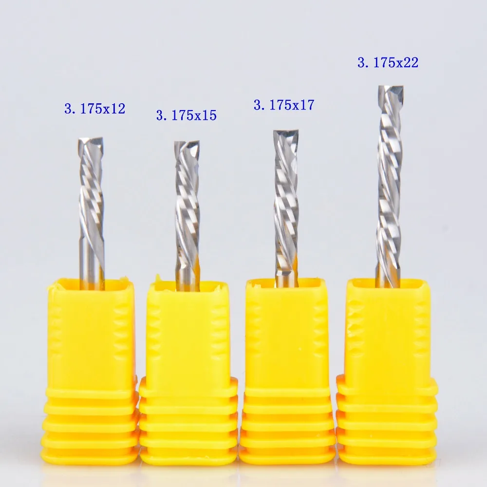 10pc SHK 3.175mm UP &DOWN Cut Two Flutes Spiral Carbide Mill Tool Cutters for CNC Router, Wood End Mill Cutter Bits
10pc SHK 3.175mm UP &DOWN Cut Two Flutes Spiral Carbide Mill Tool Cutters for CNC Router, Wood End Mill Cutter Bits