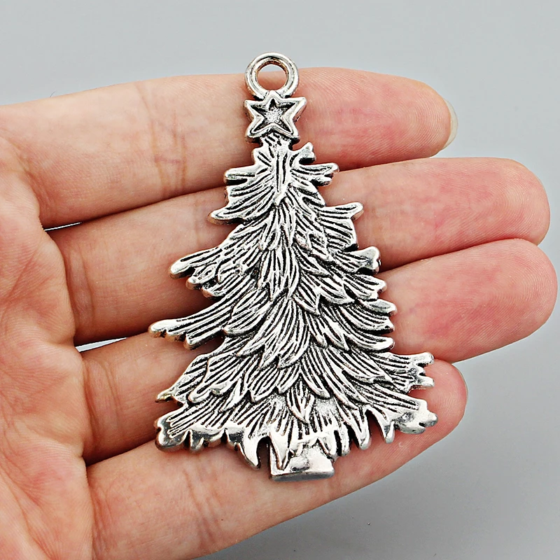 5PCS Large Tone Metal Lucky Christmas Tree Charms Pendants for Necklace Jewelry Findings Making 60x41mm
5PCS Large Tone Metal Lucky Christmas Tree Charms Pendants for Necklace Jewelry Findings Making 60x41mm