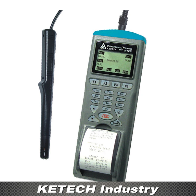 AZ-9851 Handheld Thermo-hygrometer Humidity Hygrometer Datalogger with Printer
AZ-9851 Handheld Thermo-hygrometer Humidity Hygrometer Datalogger with Printer