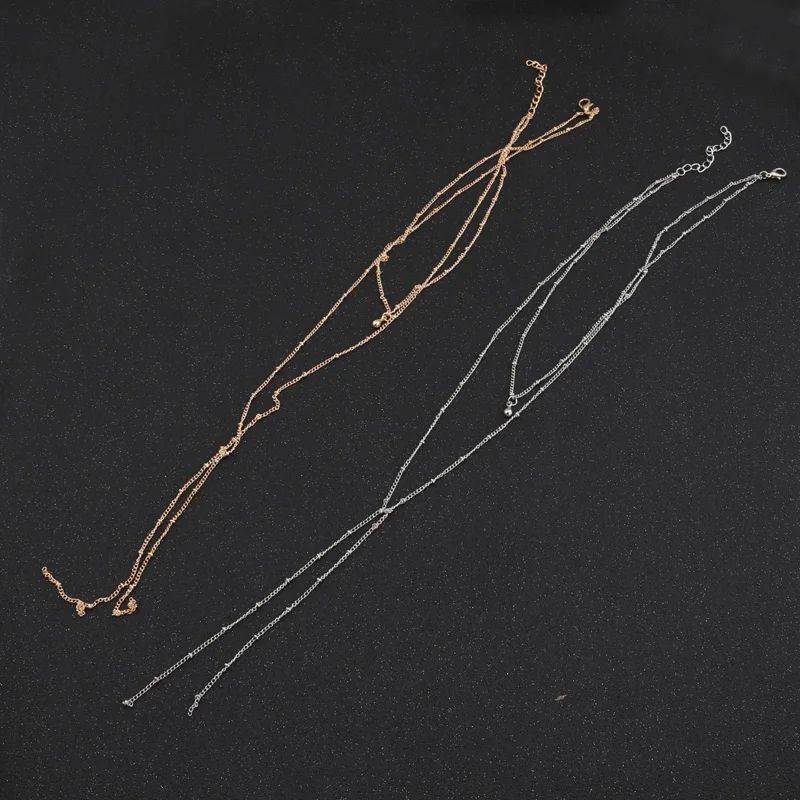 Длинная цепочка для свитера Seblasy цвет: золото серебро крошечные бусины из сплава