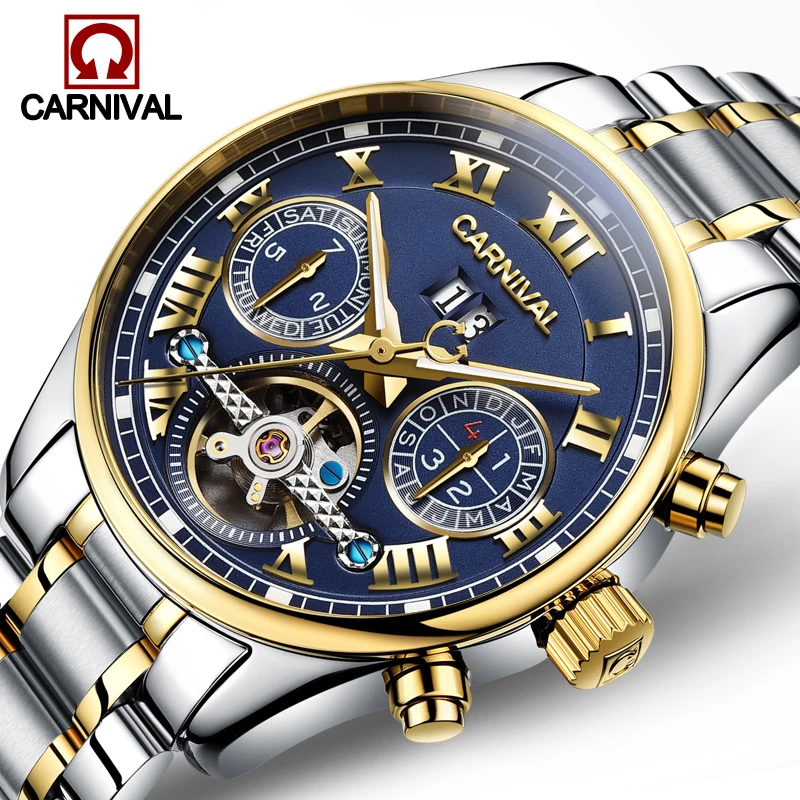 2019 CARNIVAL Mens Watches Top Brand Luxury Automatic Mechanical Watch Men Full Steel Business Waterproof Sport Watches Relogio
2019 CARNIVAL Mens Watches Top Brand Luxury Automatic Mechanical Watch Men Full Steel Business Waterproof Sport Watches Relogio