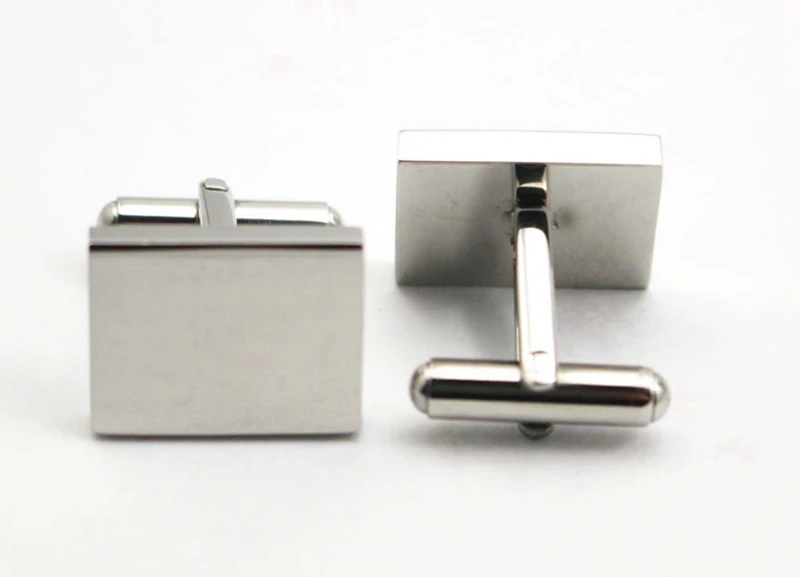 Модные квадратные дизайнерские классические мужские запонки 316L из нержавеющей