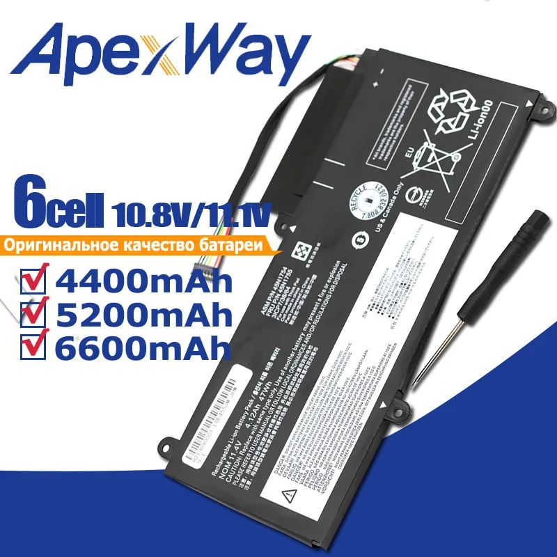 ApexWay 4120mAh laptop Battery For Lenovo 00HW022 45N1752 45N1753 45N1754 45N1755 45N1756 45N1757 3ICP7/38/64 3INP7/38/64-2q
ApexWay 4120mAh laptop Battery For Lenovo 00HW022 45N1752 45N1753 45N1754 45N1755 45N1756 45N1757 3ICP7/38/64 3INP7/38/64-2q