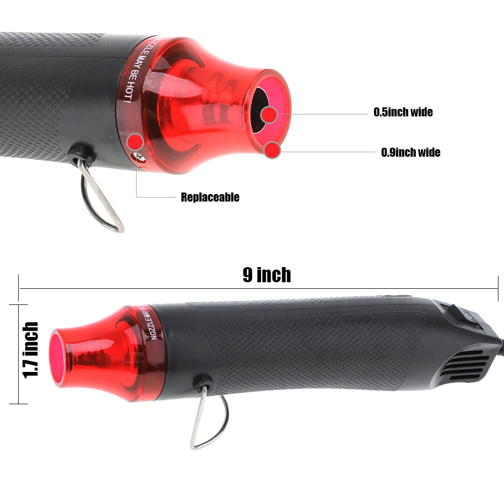 Heat Gun Hot Air Temperature Hand Held DIY Electric Plastic Blower Shrink Power Tools with Supporting Seat for Thermal Shrinkage
Heat Gun Hot Air Temperature Hand Held DIY Electric Plastic Blower Shrink Power Tools with Supporting Seat for Thermal Shrinkage