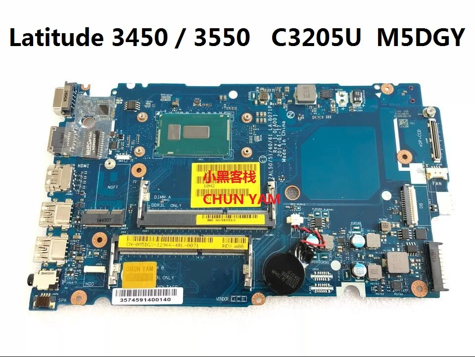 CN 0M5DGY M5DGY для Dell Latitude 3450 3550 Материнская плата ноутбука ZAL50/51/60/61 LA B071P w/ 3205U