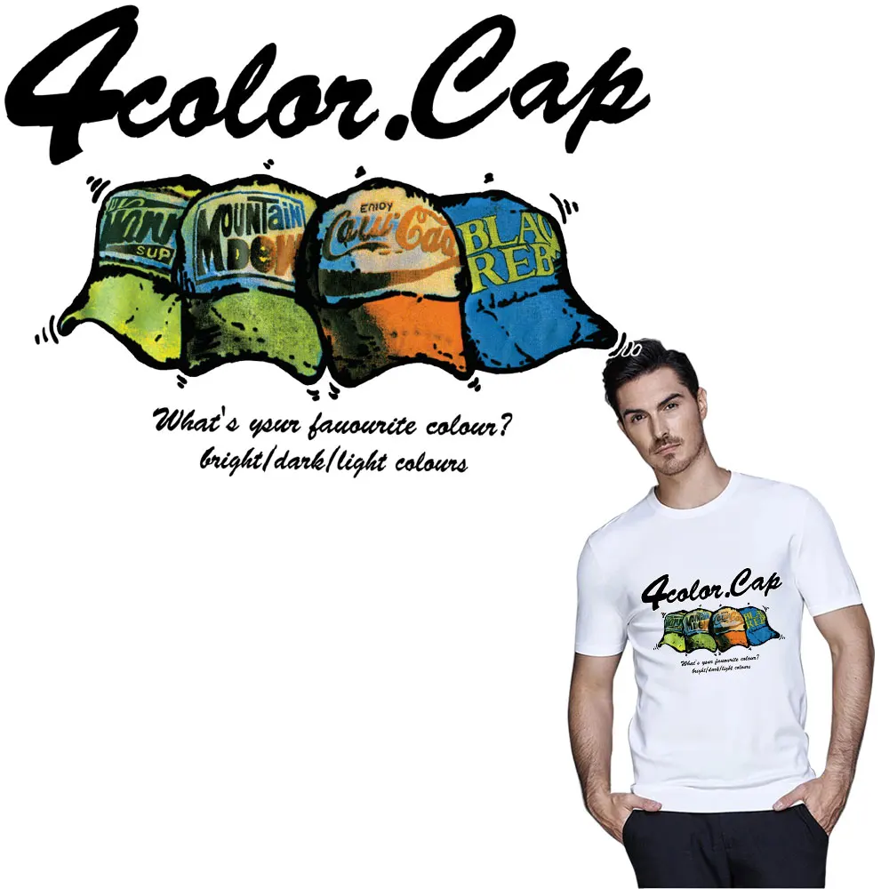 Colorful Cap patches for clothes T-shirt Hat DIY accessory A-level washable heat transfer iron stickers termoadhesivos ropa
Colorful Cap patches for clothes T-shirt Hat DIY accessory A-level washable heat transfer iron stickers termoadhesivos ropa