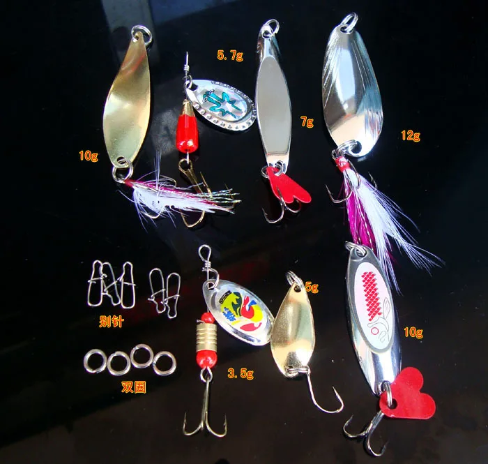 Fishing Lure Kit Spoon Spinner Bait Hard Metal Lures Artificial Baits Jigbait Spoons
Fishing Lure Kit Spoon Spinner Bait Hard Metal Lures Artificial Baits Jigbait Spoons