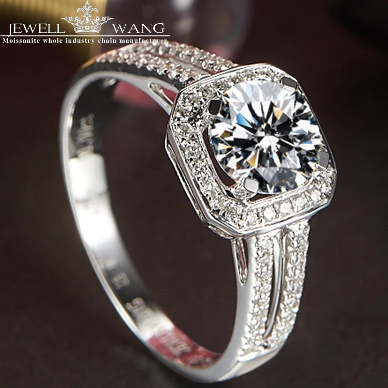 JewellWang 18K White Gold Rings for Women Luxury Princess Square 1.0CT Carat Certified Moissanite Engagement Ring
JewellWang 18K White Gold Rings for Women Luxury Princess Square 1.0CT Carat Certified Moissanite Engagement Ring