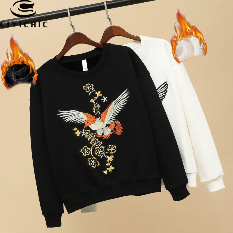 CIVICHIC Retro Floral Embroidery Woman Tee Ethnic Loose Pullover Female O Neck Cotton T-shirt Harajuku Sweatshirt Warm Top WLT50
CIVICHIC Retro Floral Embroidery Woman Tee Ethnic Loose Pullover Female O Neck Cotton T-shirt Harajuku Sweatshirt Warm Top WLT50