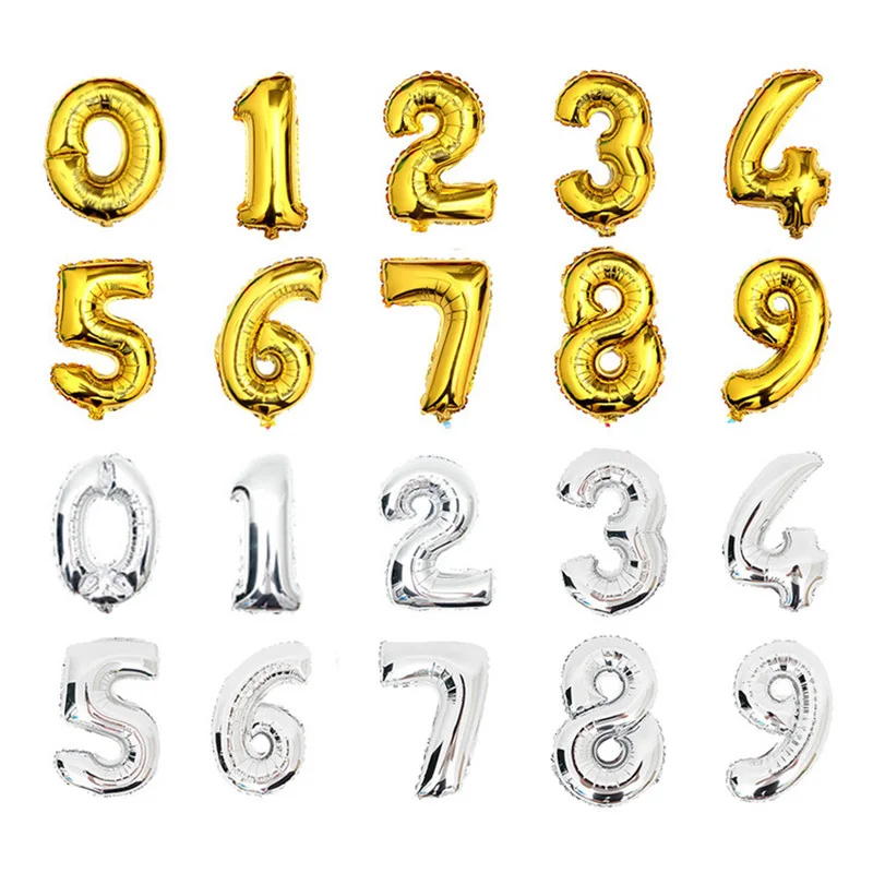 glossy version balloons 0~9 number balloon party supplies birthday holiday decoration 2 colors golden/silver 1 PC 45cm
glossy version balloons 0~9 number balloon party supplies birthday holiday decoration 2 colors golden/silver 1 PC 45cm