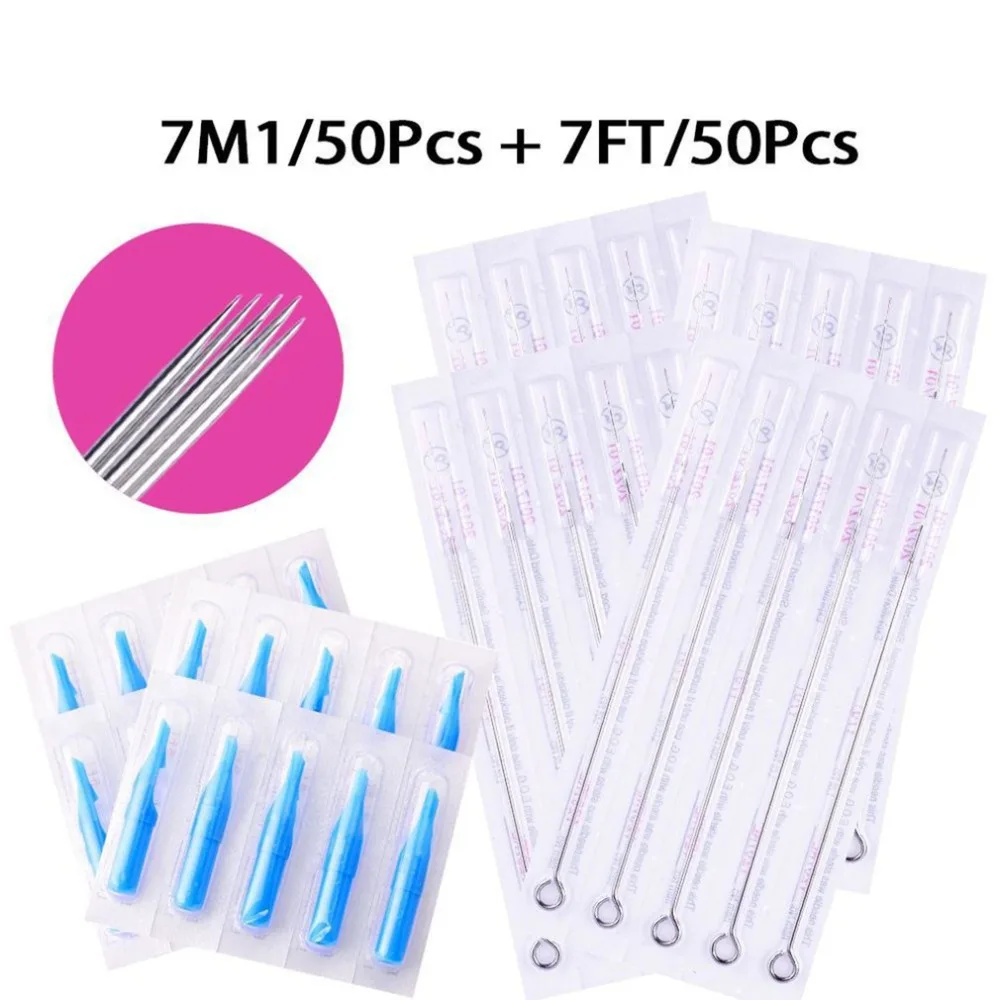 50 PCS Disposable Sterile Tattoo Needle+50PCS Blue Disposable Tattoo tips DROP SHIP
50 PCS Disposable Sterile Tattoo Needle+50PCS Blue Disposable Tattoo tips DROP SHIP
