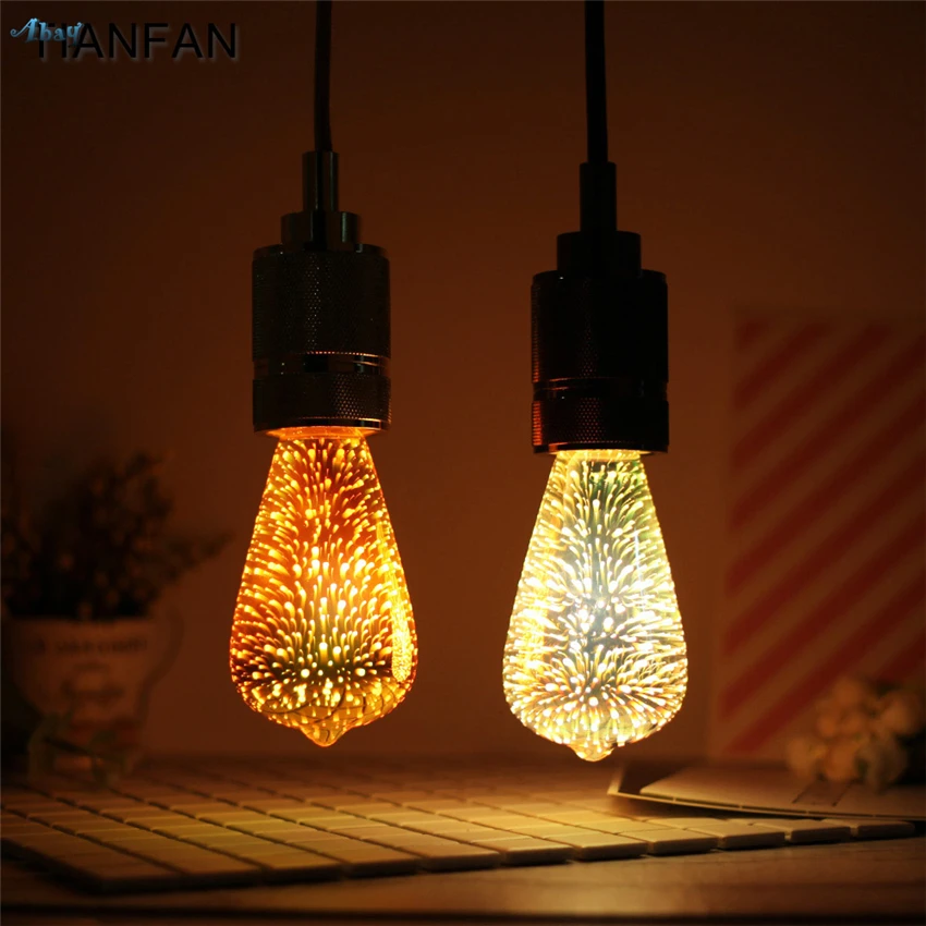 Nightclub Bar 3D Pendant Lights Bulb E27 Screw Balcony Coffee Shop Imitation Edison Bulb Dazzling Lantern Deco Bubble Bulb ST64
Nightclub Bar 3D Pendant Lights Bulb E27 Screw Balcony Coffee Shop Imitation Edison Bulb Dazzling Lantern Deco Bubble Bulb ST64