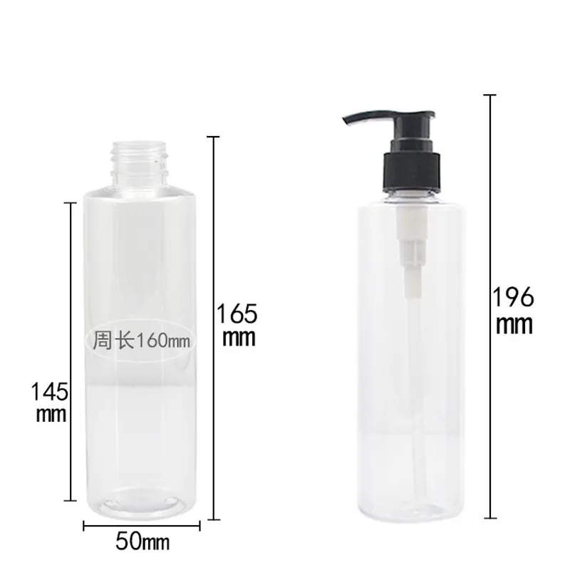 30PCS*250ML Spiral Lotion Pump Bottle PET Plastic Cosmetic Container Empty Shampoo Refillable Sample Makeup Essence Oil Packing | Красота и