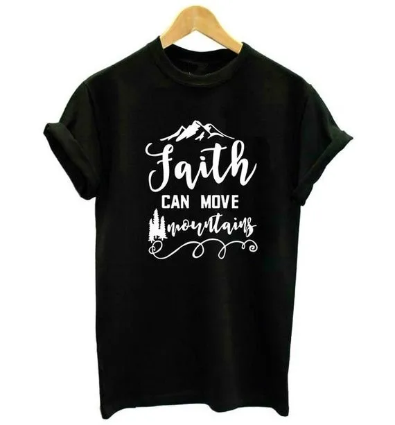 Sugarbaby Faith Can Move Mountains T-Shirt Faith Over Fear Faith T-Shirts Inspirational Tops Women Graphic Tees High quality
Sugarbaby Faith Can Move Mountains T-Shirt Faith Over Fear Faith T-Shirts Inspirational Tops Women Graphic Tees High quality