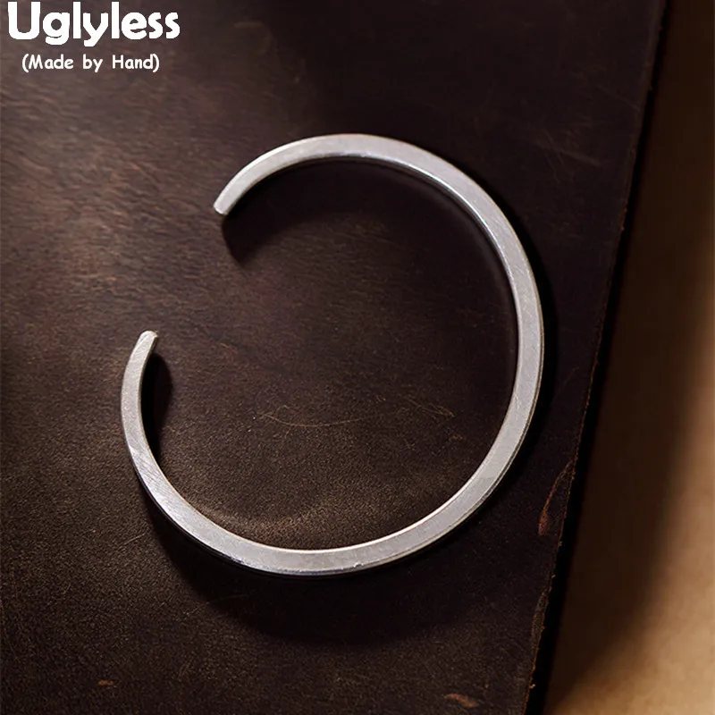 Uglyless 100% Real Solid 925 Sterling Silver Square Bangles for Women Geometric Thin Open Bangles Simple Bracelets Fine Jewelry
Uglyless 100% Real Solid 925 Sterling Silver Square Bangles for Women Geometric Thin Open Bangles Simple Bracelets Fine Jewelry
