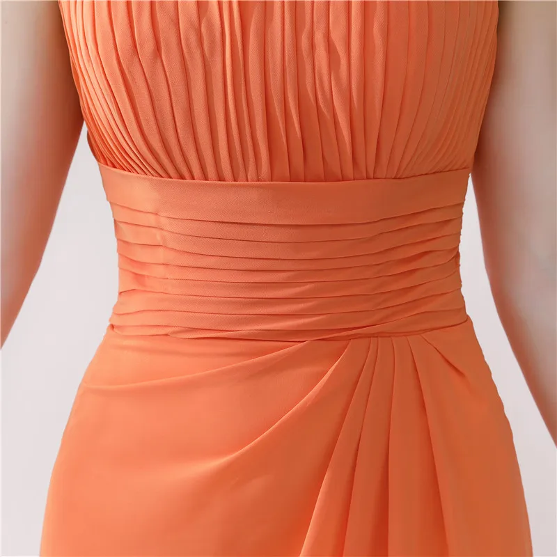 Оранжевые платья подружки невесты Vestidos Para Damas De Honra 2020 сексуальные длинные с