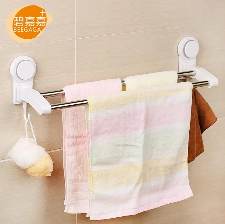Double Suckers Towel Rack with Hooks Bathroom Accessories 60cm Length Towel Hanging Rod 304 Stainless Steel Rail Rack
Double Suckers Towel Rack with Hooks Bathroom Accessories 60cm Length Towel Hanging Rod 304 Stainless Steel Rail Rack