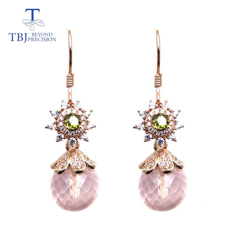 TBJ,New style hook earring natural rose aquatz ball and tourmaline gemstone 925 sterling silver jewelry best gift for lady
TBJ,New style hook earring natural rose aquatz ball and tourmaline gemstone 925 sterling silver jewelry best gift for lady