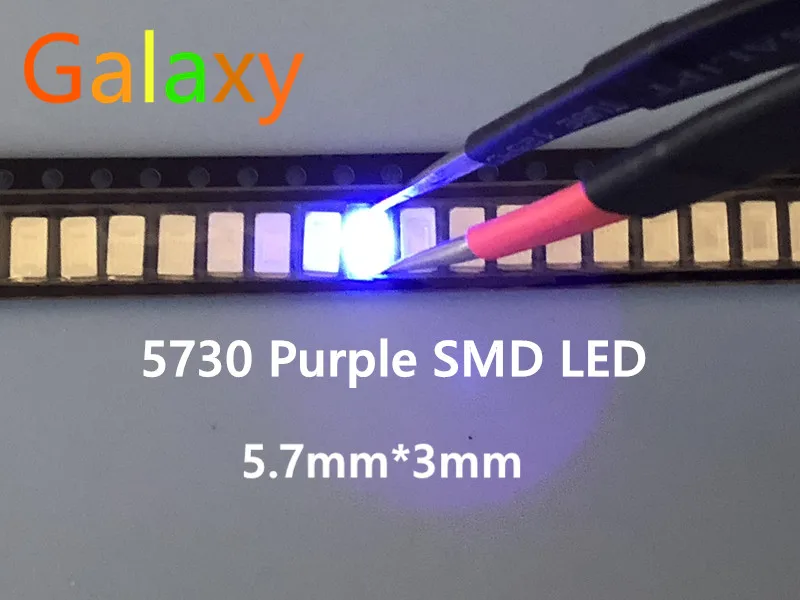 50 шт. 5630/5730 SMD/SMT УФ/фиолетовый цвет SMD SMT 5730 светодиодный светильник с чипом (1 8 ~ 3 4