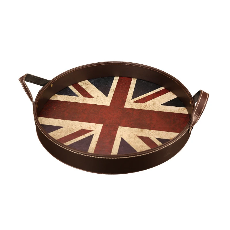 European Retro Leather Round Storage Tray Multifunction Coffee Table Fruit Cup of Water Tea Cup Plate Necklace Decorative Trays
European Retro Leather Round Storage Tray Multifunction Coffee Table Fruit Cup of Water Tea Cup Plate Necklace Decorative Trays