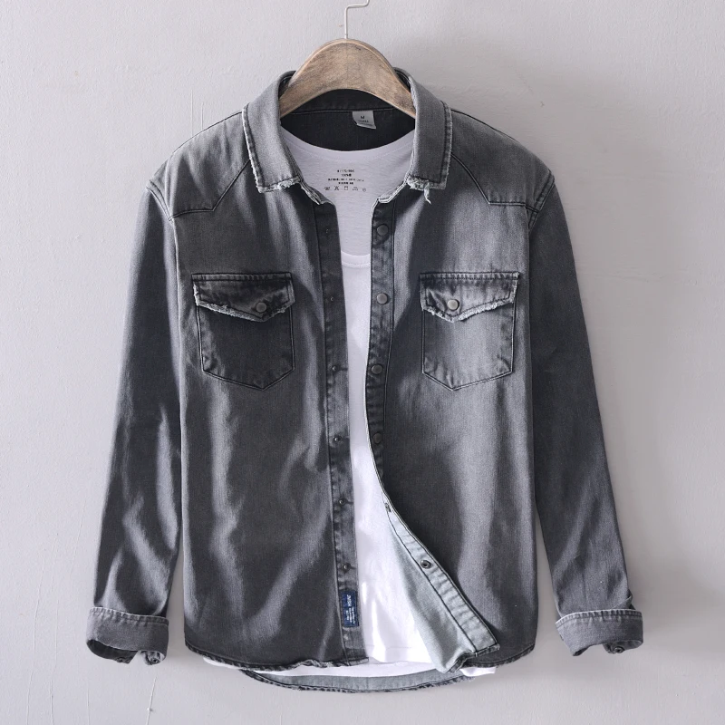 2019 Suehaiwe's brand long-sleeved blue denim shirts men fashion casual shirt mens spring tops solid jeans shirt male chemise
2019 Suehaiwe's brand long-sleeved blue denim shirts men fashion casual shirt mens spring tops solid jeans shirt male chemise