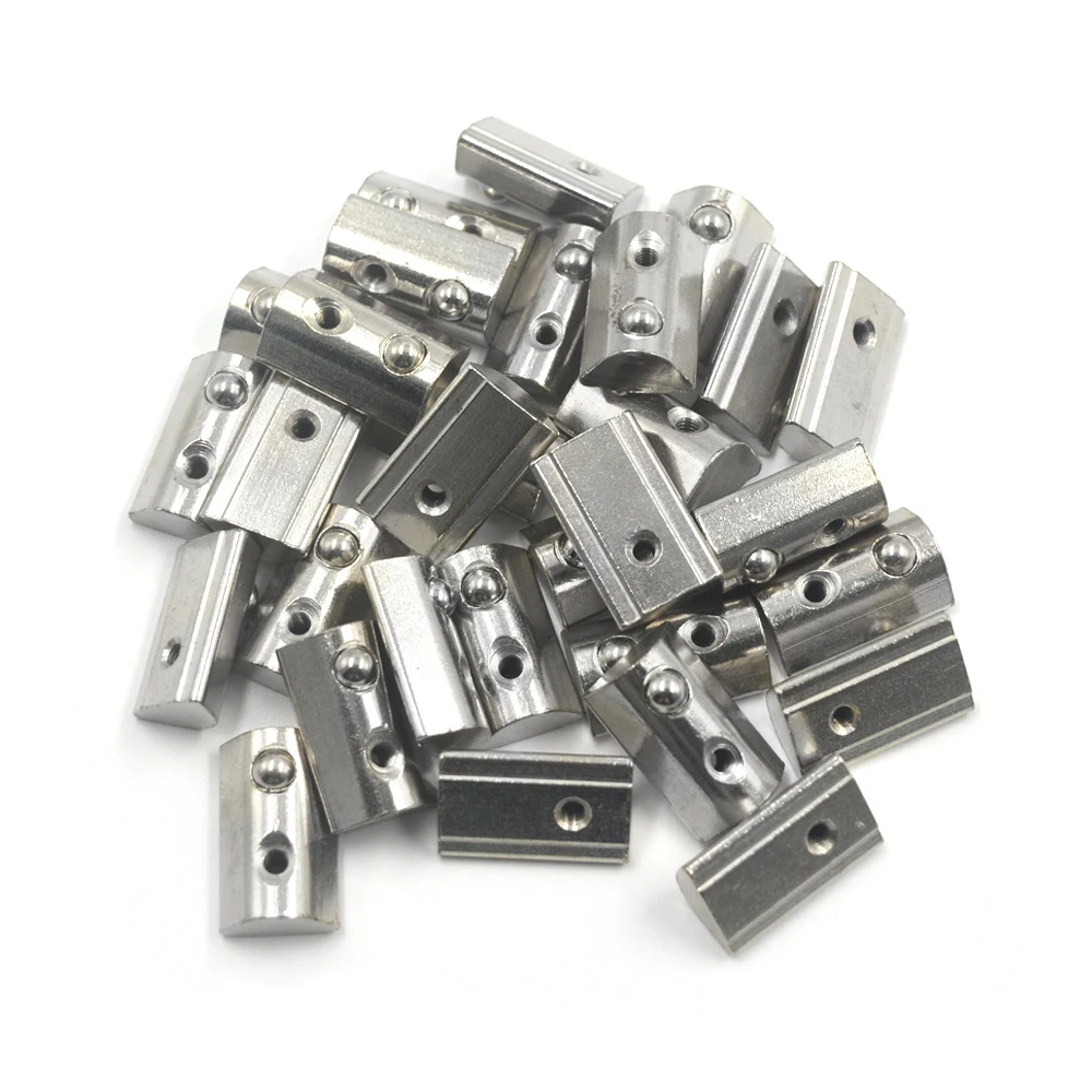 Silver European Standard 40 Series Aluminum Slot Carbon Steel Half Round Roll In Spring T Slot Nut with M3 Thread Pack of 30
Silver European Standard 40 Series Aluminum Slot Carbon Steel Half Round Roll In Spring T Slot Nut with M3 Thread Pack of 30
