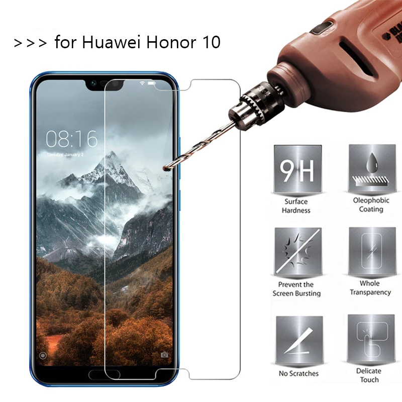 Honor 10 Glass 2.5D 0.26mm 9H Premium Tempered For Huawei Screen Protector Toughened protective film Honor10 | Мобильные телефоны и