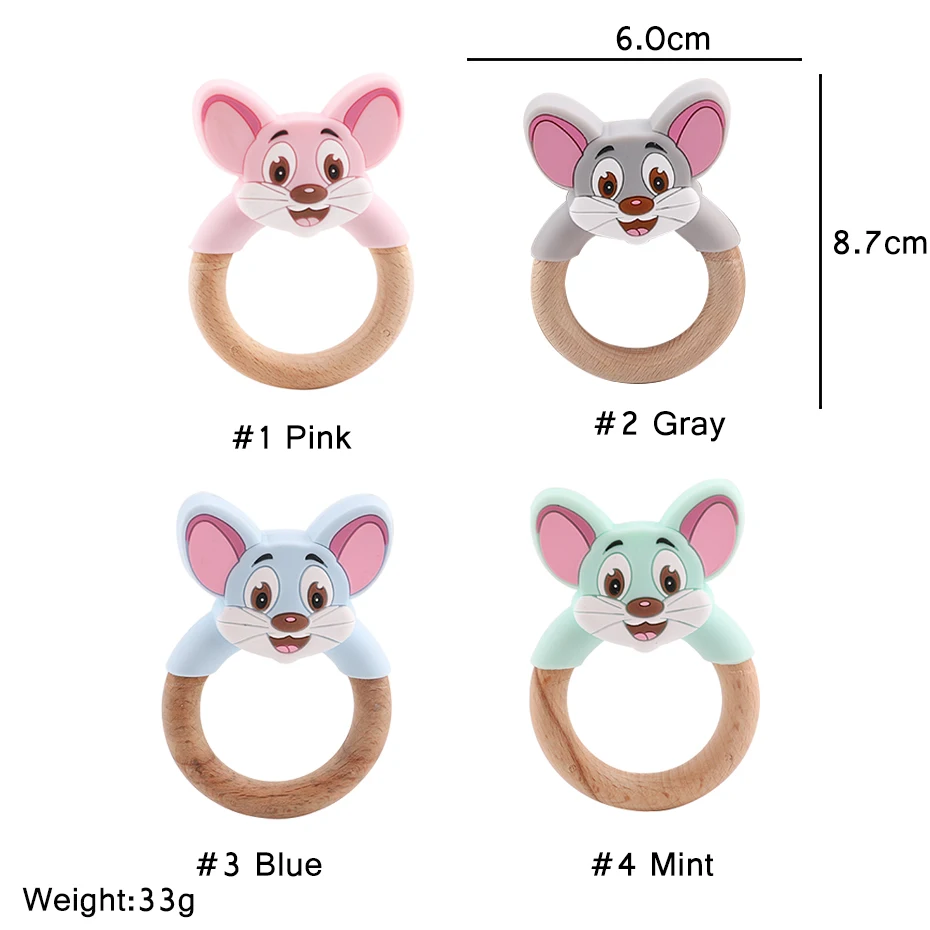 Let's Make Baby Teether 1pc Squirrel Wood Ring BPA Free Silicone Teether DIY Crafts Teething Toys Accessory For Nursing Pendant
Let's Make Baby Teether 1pc Squirrel Wood Ring BPA Free Silicone Teether DIY Crafts Teething Toys Accessory For Nursing Pendant