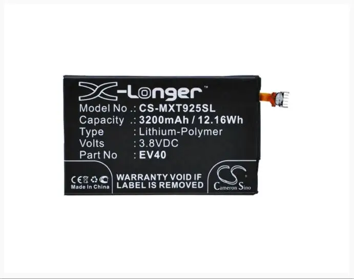 

cameron sino 3200mah battery for MOTOROLA Droid Razr HD Razr MAXX HD XT926 EV40 SNN5913A Mobile, SmartPhone Battery