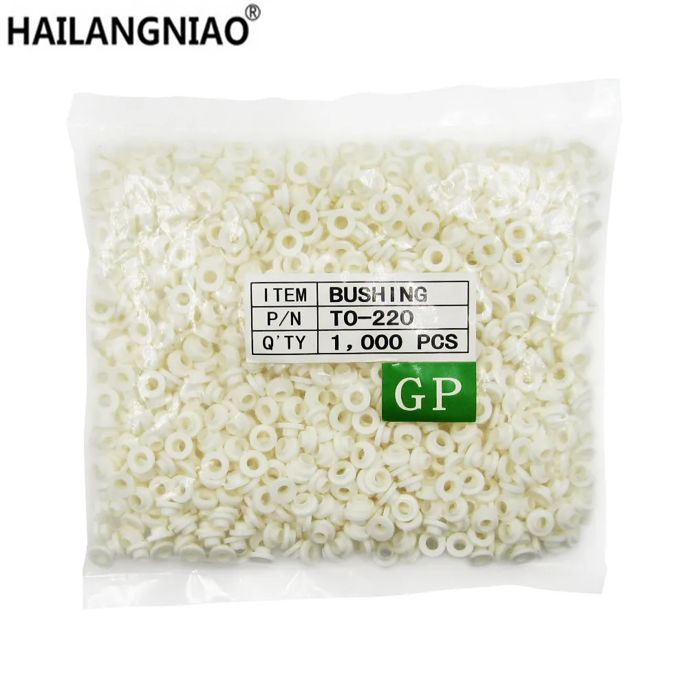 1000PCS TO-220 white 100% NEW Insulation Bushing for TO-220 Transistor, Washer diameter 3mm
1000PCS TO-220 white 100% NEW Insulation Bushing for TO-220 Transistor, Washer diameter 3mm