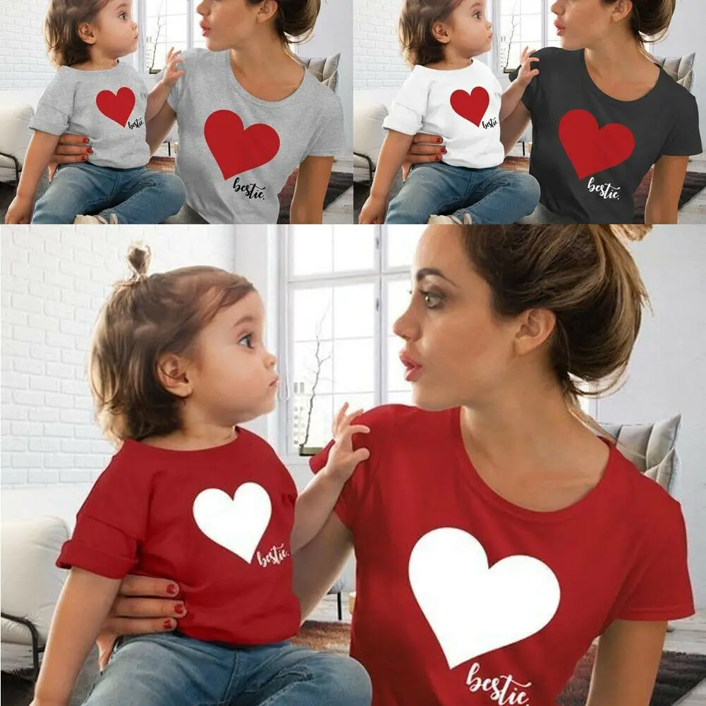Family Matching Mother Daughter Outfits Short Sleeve Heart Printed Tops T-Shirt Tee Blouse Summer Women Clothes
Family Matching Mother Daughter Outfits Short Sleeve Heart Printed Tops T-Shirt Tee Blouse Summer Women Clothes