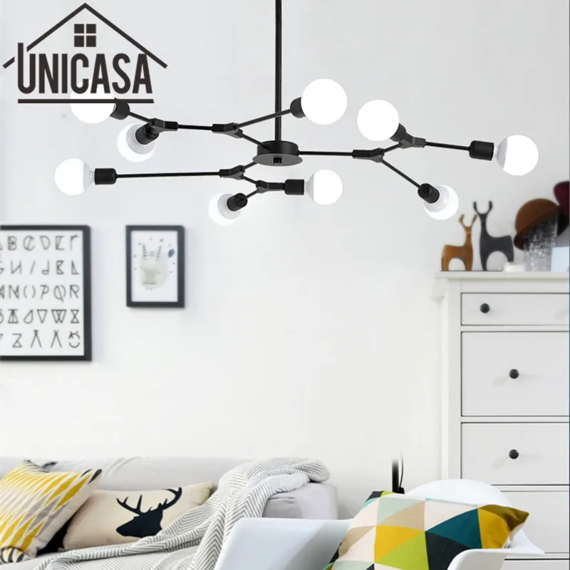 Vintage Large Black Pendant Lights Art decorate Modern Industrial Bar Ceiling Lamp Multiple Rod Wrought Iron Lighting E27 LED
Vintage Large Black Pendant Lights Art decorate Modern Industrial Bar Ceiling Lamp Multiple Rod Wrought Iron Lighting E27 LED