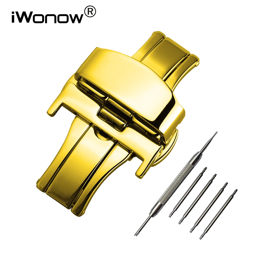 316L Stainless Steel Butterfly Deployment Buckle Double Push Button Leather Watch Band Buckle 12mm 14mm 16mm 18mm 20mm 22mm 24mm
316L Stainless Steel Butterfly Deployment Buckle Double Push Button Leather Watch Band Buckle 12mm 14mm 16mm 18mm 20mm 22mm 24mm