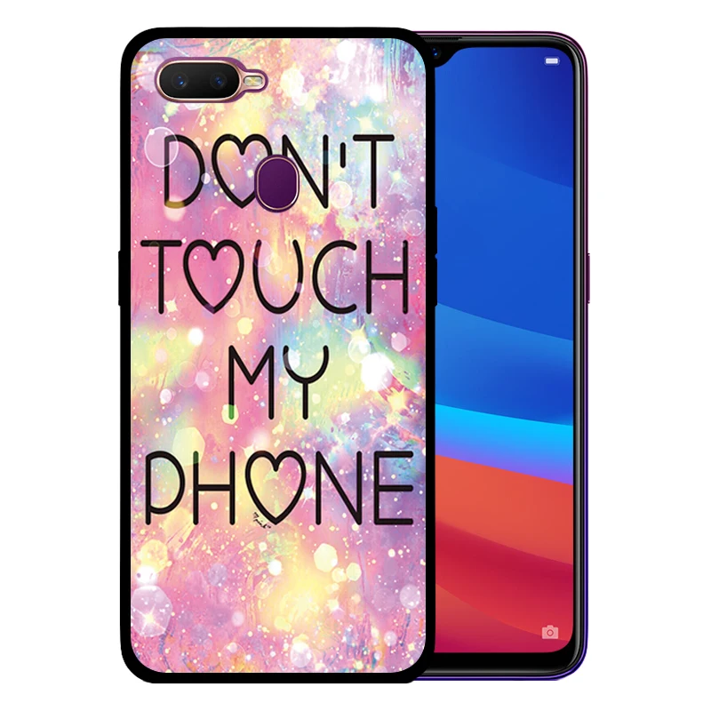 Soft Silicone Black Case for OPPO A9 A5 A3 A83 A7X A3S A7 Durable Don't Touch My Phone Cover | Мобильные телефоны и