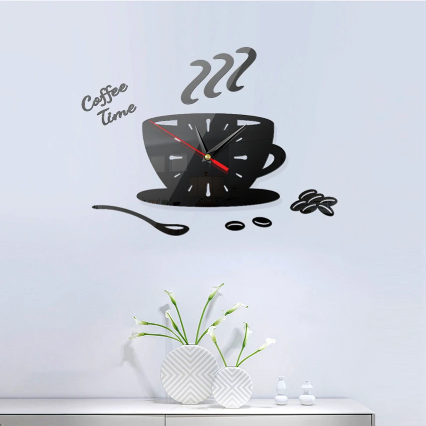 DIY Acrylic Coffee Time Frameless Wall Clock 3D Mirror Wall Clock Large Mute Wall Stickers for Living Room Bedroom Home Decor
DIY Acrylic Coffee Time Frameless Wall Clock 3D Mirror Wall Clock Large Mute Wall Stickers for Living Room Bedroom Home Decor