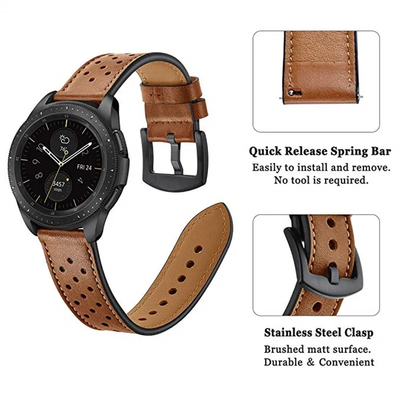 Genuine Leather Watchband 20/22mm For Samsung Galaxy Watch Gear S3/S2 Sport Strap Huami Amazfit bip Huawei 2 42/46mm Accessories
Genuine Leather Watchband 20/22mm For Samsung Galaxy Watch Gear S3/S2 Sport Strap Huami Amazfit bip Huawei 2 42/46mm Accessories